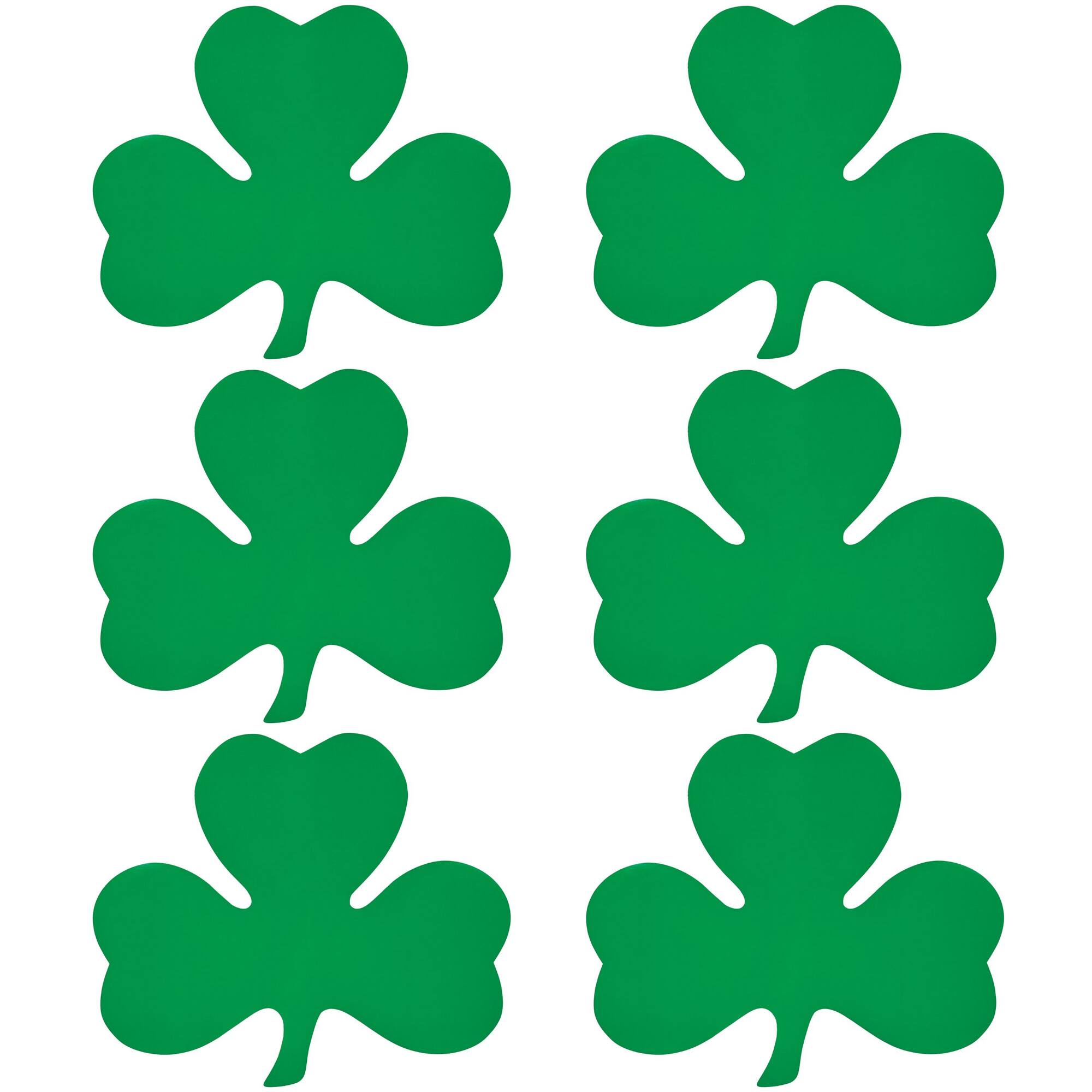 Beistle 16" Green Printed Shamrock Cutouts, 6ct.